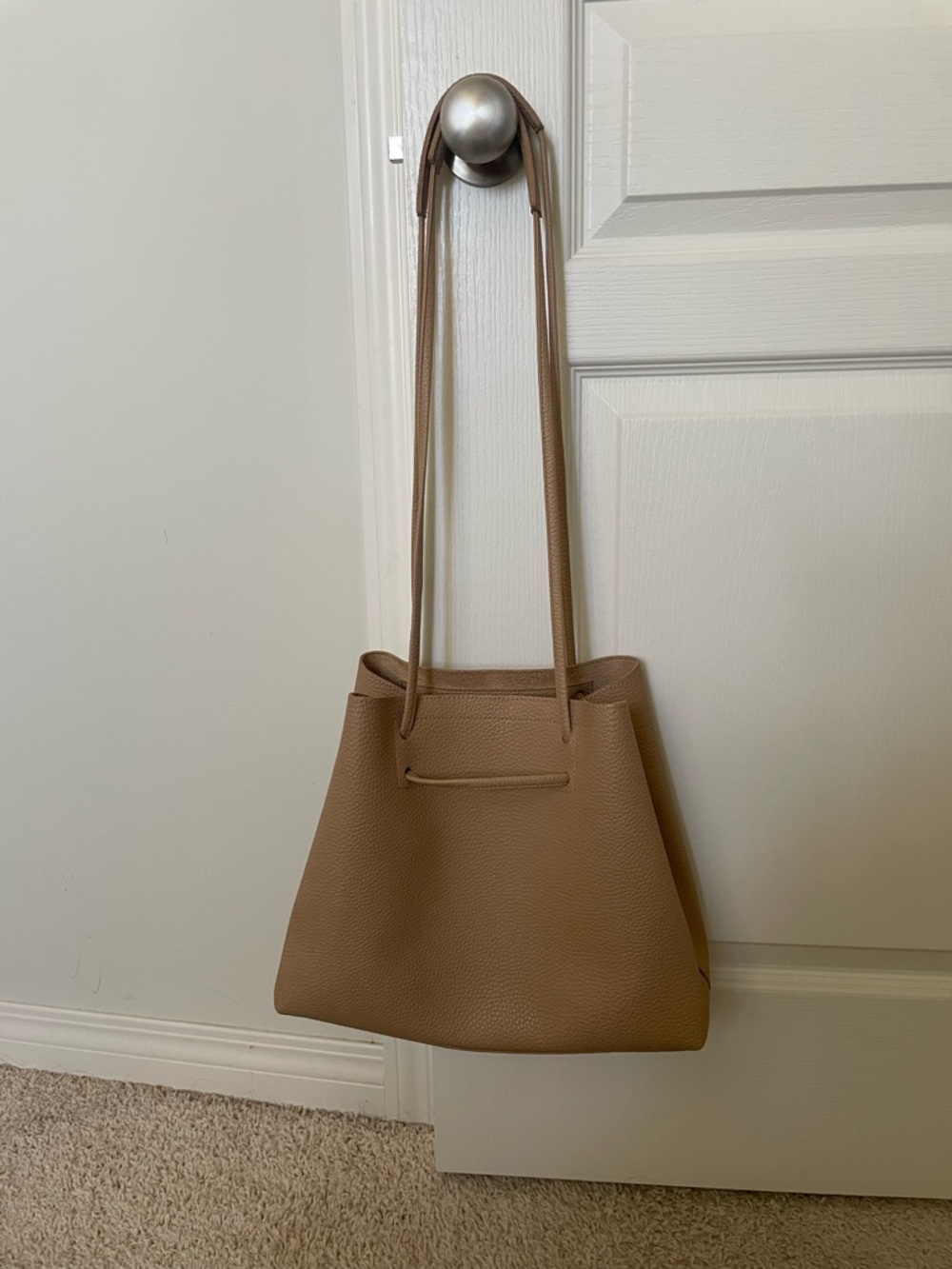 8 Other Reasons Minimalist Tan Shoulder Tote Bag